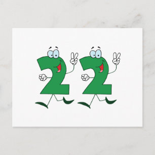 Cartão Postal Número Feliz 22