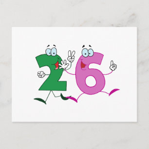 Cartão Postal Número Feliz 26