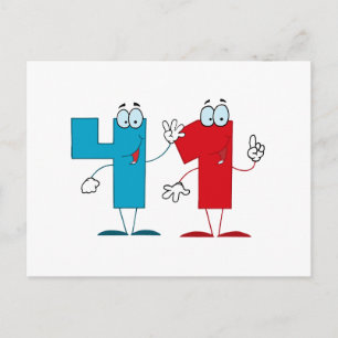 Cartão Postal Número Feliz 41