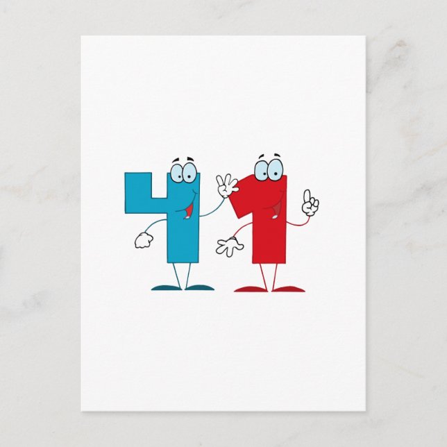 Cartão Postal Número Feliz 41 (Frente)