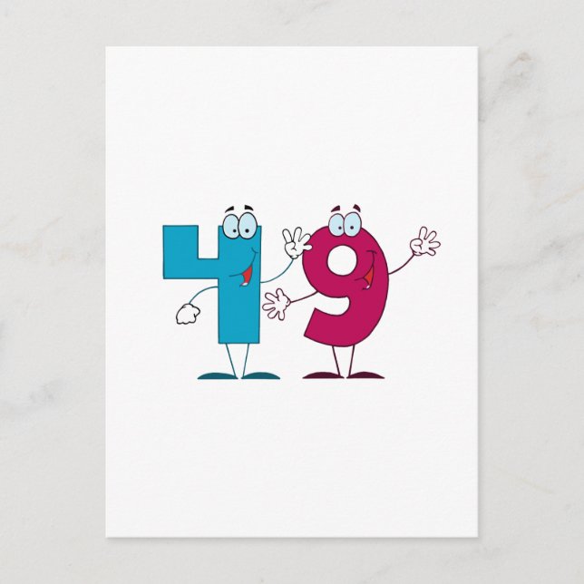 Cartão Postal Número Feliz 49 (Frente)