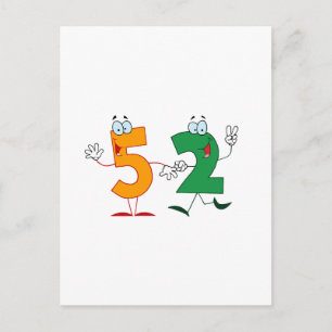 Cartão Postal Número Feliz 52