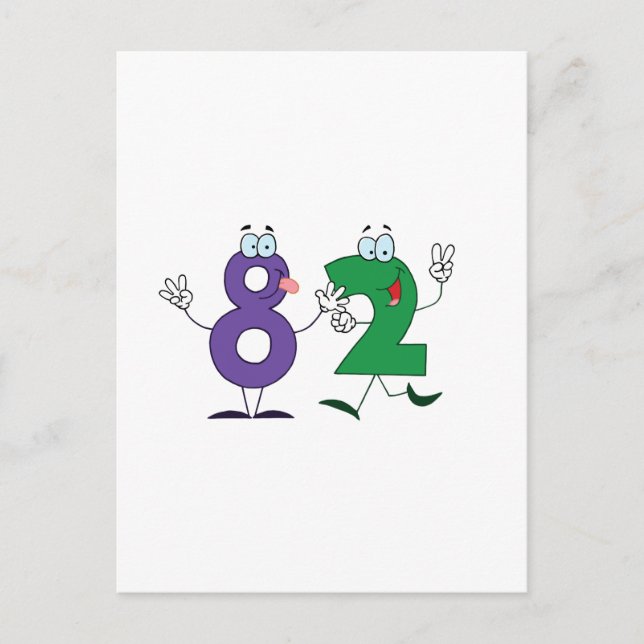Cartão Postal Número Feliz 82 (Frente)