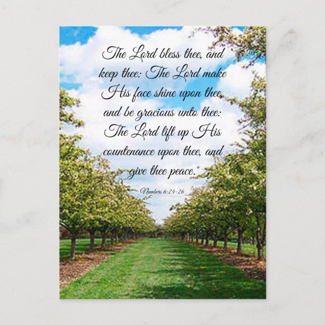 Cartão Postal Números 6:24-26 (Frente)