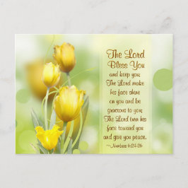 Cartão Postal Números 6 24-26 O Senhor abençoa-te e mantém-te