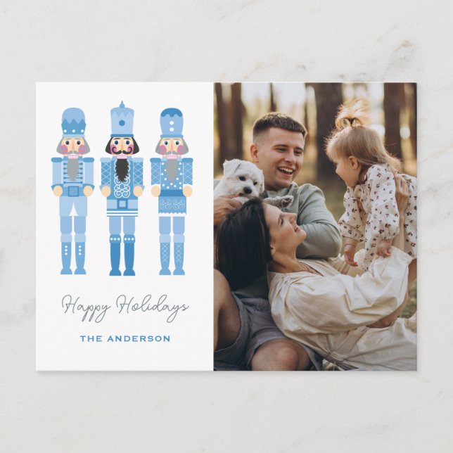 CARTÃO POSTAL NÚMEROS AZUIS COM FOTO NATAL POSTC (Frente)