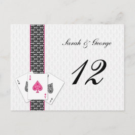 Cartão Postal Números da Mesa de Casamento de Las Vegas