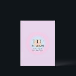 Cartão Postal Números de anjo Numerologia 111 Intuição<br><div class="desc">Relaxando a design espiritual ombre,  com os números 111,  um número,  que encoraja você a ouvir seu coração e confiar em seu intestino,  e você estará no caminho certo. Números de anjo 111 design de gradiente com significado e explicação de número. Números de anjo.</div>