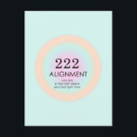 Cartão Postal Números de anjo Numerologia 222 Motivação de alinh<br><div class="desc">Relaxando a design espiritual ombre,  com números de anjos 222,  um número,  que o encoraja,  que você confia em si mesmo,  porque você está no lugar certo e no momento certo. Números de anjo 2222 cartão motivacional gradiente com significado e explicação numérica. Números de anjo.</div>