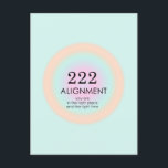 Cartão Postal Números de anjo Numerologia 222 Motivação de alinh<br><div class="desc">Relaxando a design espiritual ombre,  com números de anjos 222,  um número,  que o encoraja,  que você confia em si mesmo,  porque você está no lugar certo e no momento certo. Números de anjo 2222 cartão motivacional gradiente com significado e explicação numérica. Números de anjo.</div>