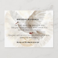 Números de Bênção de Aniversário 6:24-26 Pombo Cri