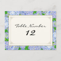 Números de Tabela Azul Hydrangea Lace Formal