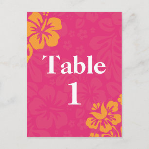 Cartão Postal Números de Tabela das Flores de Praia da Azalea