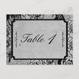 Cartão Postal Números de Tabela de Casamento de Quadros Góticos