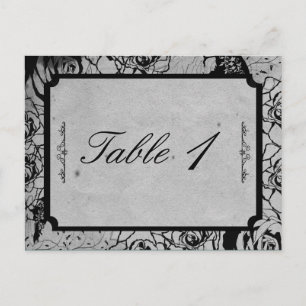 Cartão Postal Números de Tabela de Casamento de Quadros Góticos 