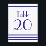 Cartão Postal Números de tabela de distribuição moderna (Marinho<br><div class="desc">Números modernos de tabela de distribuição (Marinho escuro azul / branco)... Esses números de tabela divertidos, modernos e sofisticados são a adição perfeita à decoração da recepção de casamento. A design apresenta um monte de linhas limpas e modernas. Eles guiarão facilmente seus convidados de casamento para suas mesas na sua...</div>