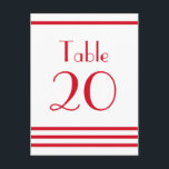 Cartão Postal Números de tabela de distribuição moderna (vermelh<br><div class="desc">Números modernos de tabela de distribuição (vermelho escuro / branco)... Esses números de tabela divertidos, modernos e sofisticados são a adição perfeita ao seu decoro de recepção de casamento. A design apresenta um monte de linhas limpas e modernas. Eles guiarão facilmente seus convidados de casamento para suas mesas na sua...</div>