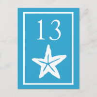 Números de Tabela de Peixes Estrelas (Azul / Branc
