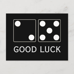 Cartão Postal Números DICE de canalizações brancas 5 e 2 + seu t