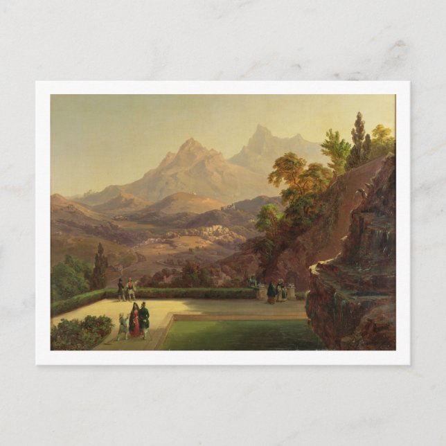 Cartão Postal Números Elegantes em um terraço, Sintra, P (Frente)