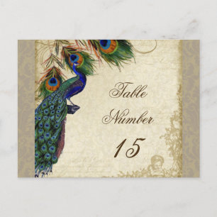 Cartão Postal Números Formais De Tabelas De Casamento De Pavock