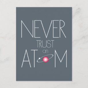 Cartão Postal Nunca confie no átomo