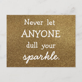 Cartão Postal Nunca Deixe Ninguém Puxar Seu Espontilho - Dourada