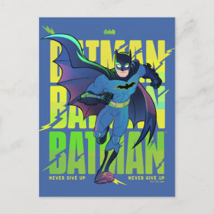 Cartão Postal Nunca Desistir do Batman Executando Gráfico