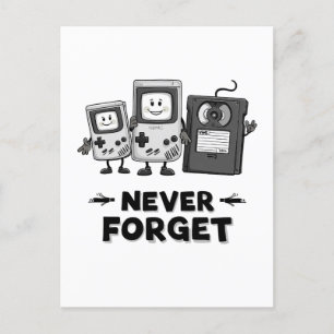 Cartão Postal Nunca esqueça a estética da fita Vintage 90s