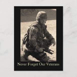 Cartão Postal Nunca Esqueça Nossos Veteranos