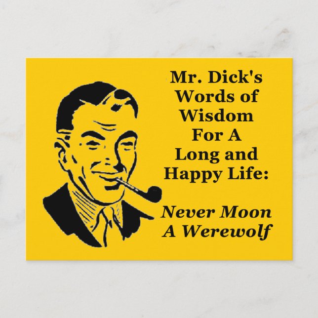 Cartão Postal Nunca Lute Um Lobisomem (Frente)