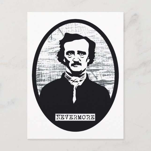 Cartão Postal Nunca mais Edgar Allan Poe (Frente)
