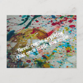 Cartão Postal Nunca se arrependa de nada