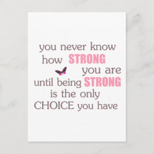 Cartão Postal Nunca Sei O Quanto Você É Forte