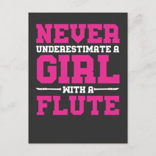 Cartão Postal Nunca Subestime Uma Garota Com Uma Música De Pres