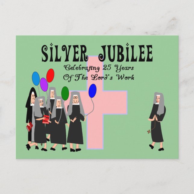 Cartão Postal Nuns Silver Jubilee Gifts (Frente)