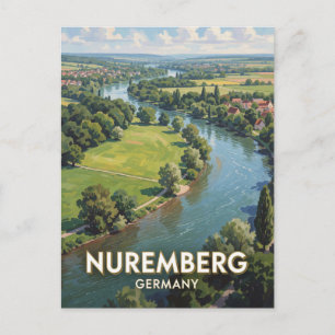 Cartão Postal Nuremberg Alemanha Natureza Francônia 🌿