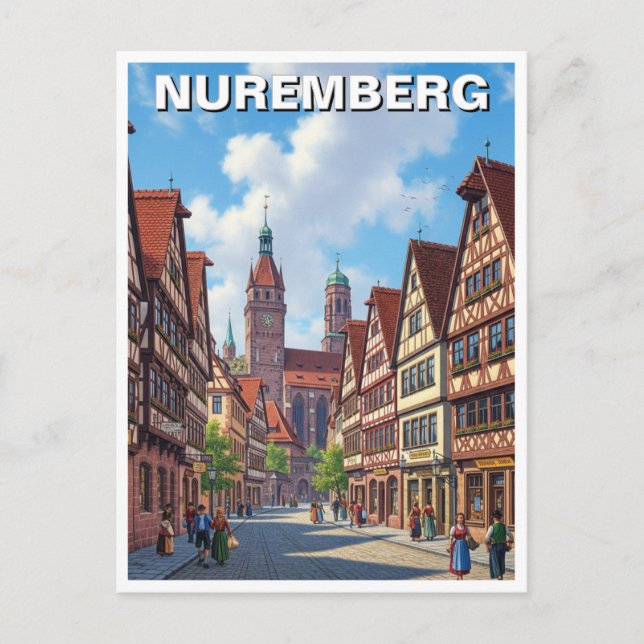 Cartão Postal Nuremberg Germany Viagem (Frente)