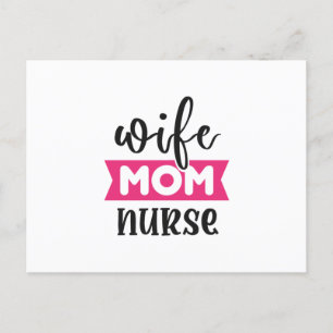 Cartão Postal Nurse Gift Wife Mom Nurse