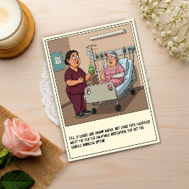 Cartão Postal Nurse Offers Patient Green Potion Get Well