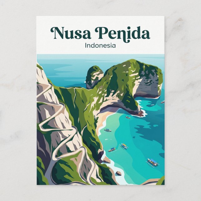 Cartão Postal Nusa Penida Indonésia (Frente)