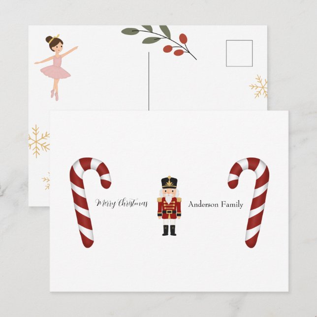Cartão Postal Nutcracker Natal Clássico (Frente/Verso)