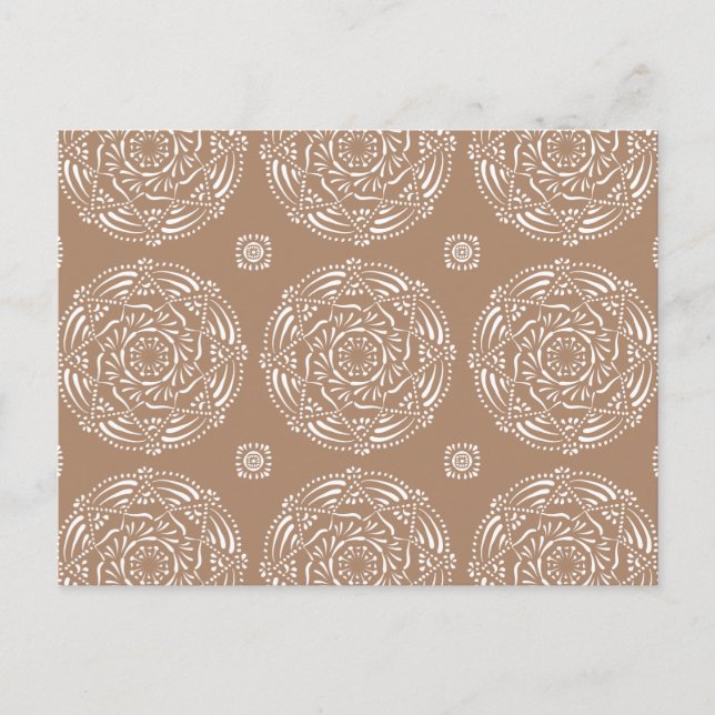 Cartão Postal Nutmeg Mandala (Frente)