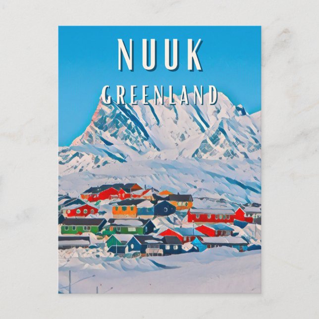 Cartão Postal Nuuk, la ville polaire aux paysages époustouflants (Frente)
