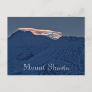 CARTÃO POSTAL NUVEM FLUTUANTE ACIMA DO MONTE SHASTA