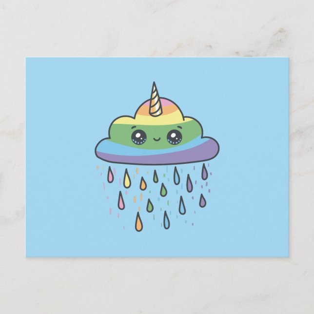 Cartão Postal Nuvem Unicorn Custa (Frente)