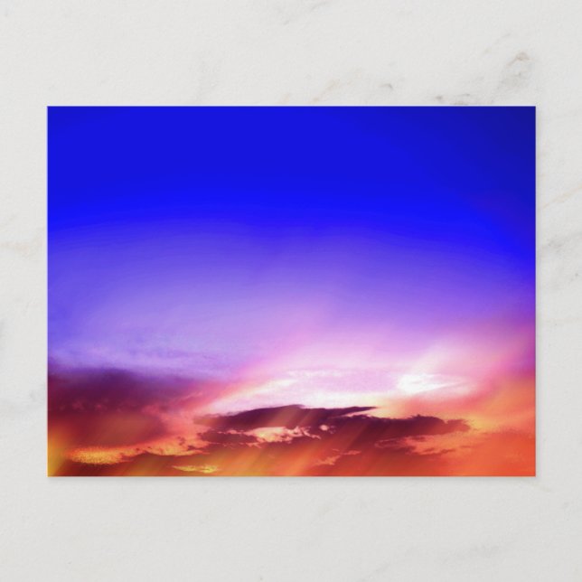 Cartão Postal Nuvens ao pôr do sol (Frente)