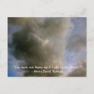 Cartão Postal Nuvens  Citação de Henry David Thoreau