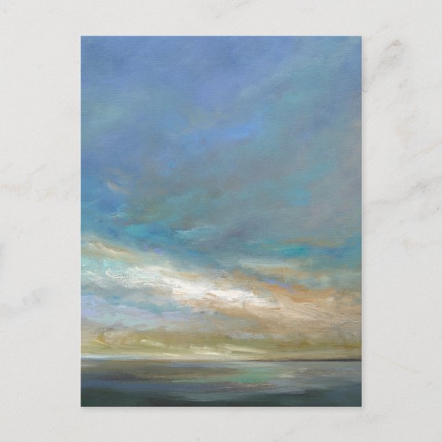 Cartão Postal Nuvens costeiras com oceano (Frente)