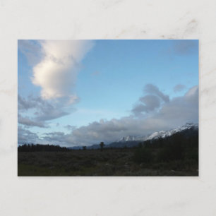 Cartão Postal Nuvens da Manhã no Parque Nacional Grand Teton